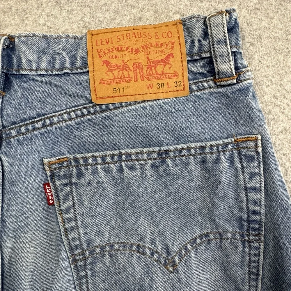 Levi's 511‎ Slim Straight Jeans Mens 30x32 Blue Stretch Denim 5 Pocket Zip Fly